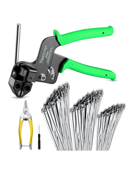 Kit de pistola para bridas TiesLynqx 152 piezas acero inoxidable