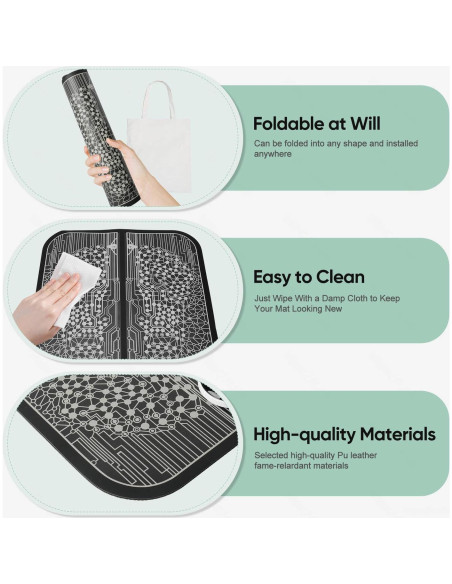 Almohadilla de Masaje para Pies EMS VFU, 10 Modos, Portátil