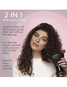 Secador de Cabello Rizado Bellissima Diffon Cerámico 5000 2