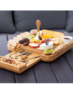 Juego de Tabla de Charcutería ABCDLIFE con Cuchillos y Bowls 2