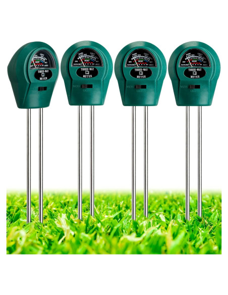 Medidor de Humedad de Suelo Sherr 4 Piezas 3 en 1