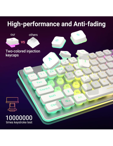 Teclado Gaming Inalámbrico LANGTU W1 LED Retroiluminado