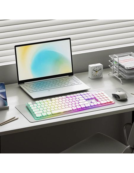 Teclado Gaming Inalámbrico LANGTU W1 LED Retroiluminado