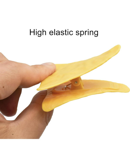 12 Clips de Sellado de Comida Pinenjoy Amarillo Medianos