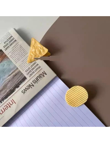 12 Clips de Sellado de Comida Pinenjoy Amarillo Medianos