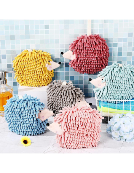 Paquete de 6 Toallas de Mano Chenille HunnmingRe Erizo