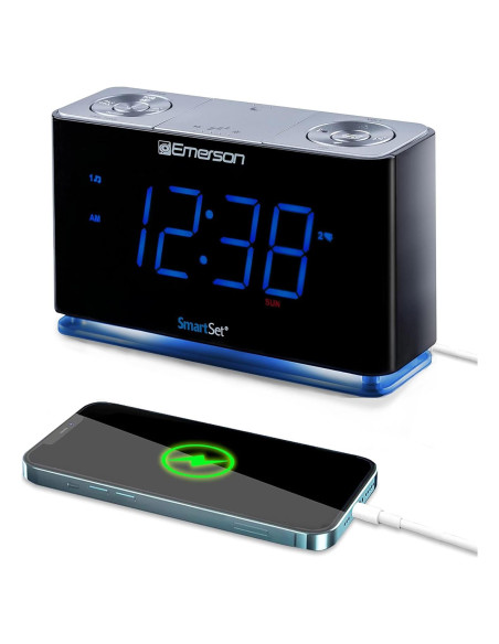 Reloj Despertador Emerson CKS1507 Bluetooth LED 1.4"