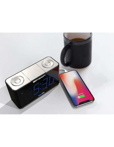 Reloj Despertador Emerson CKS1507 Bluetooth LED 1.4"