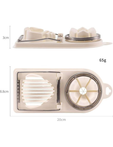 Cortador de Huevos Yindeful Acero Inoxidable Multifuncional