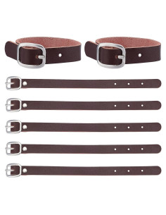 10 Etiquetas de Equipaje de Cuero GORGECRAFT Marrón Coco