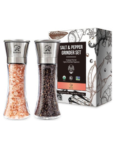 Juego de Molinillos de Sal y Pimienta Soeos 2 Pzas 227g