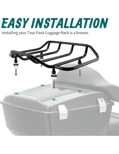 Soporte de Equipaje MoKitDora para Harley Touring 1984+