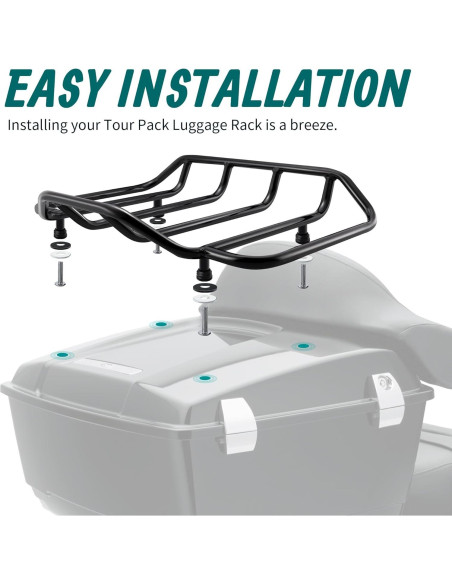 Soporte de Equipaje MoKitDora para Harley Touring 1984+