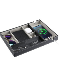 Bandeja de Valet ProCase con Organizador de Colonia Madera 2