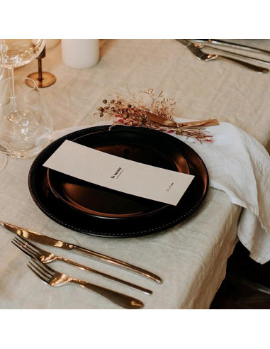 24 Platos Cargadores Negros REWOMC 33 cm Decorativos