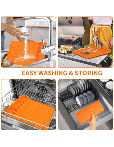 Paquete de 2 Mat de Silicona Blackstone 40,6x29,2 cm Naranja