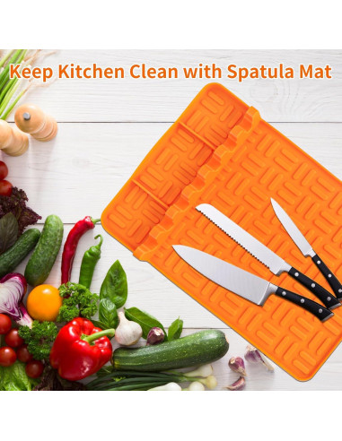 Paquete de 2 Mat de Silicona Blackstone 40,6x29,2 cm Naranja