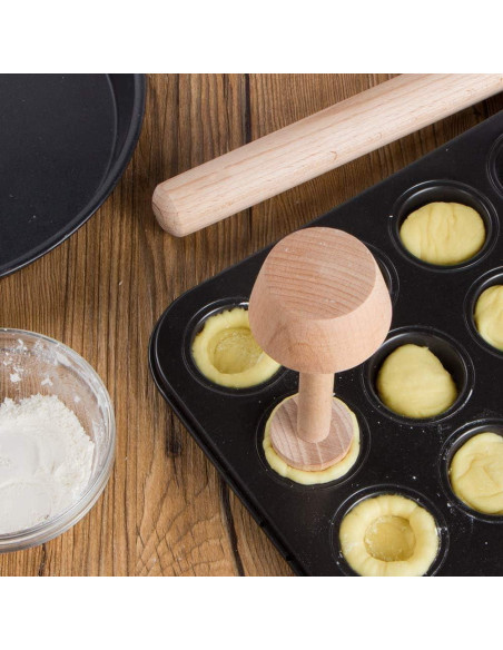 Prensador de Tartas de Madera Fansoftiks Doble Cara 53g