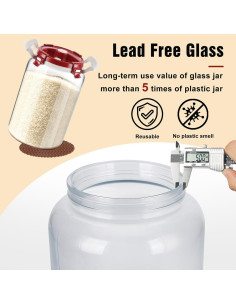 Contenedor de Arroz Hermético de Vidrio LIFEHIM 9 kg 2