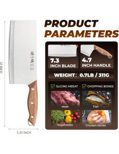 Cuchillo de Carne ZHANG XIAO QUAN 18.5 cm Acero Inoxidable 2