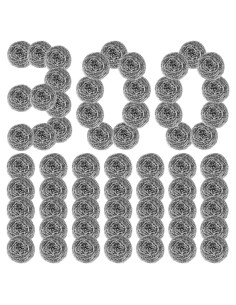 300 Estropajos de Acero Inoxidable Reallnaive 5 cm Limpieza