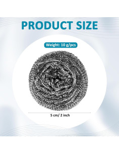 300 Estropajos de Acero Inoxidable Reallnaive 5 cm Limpieza 2