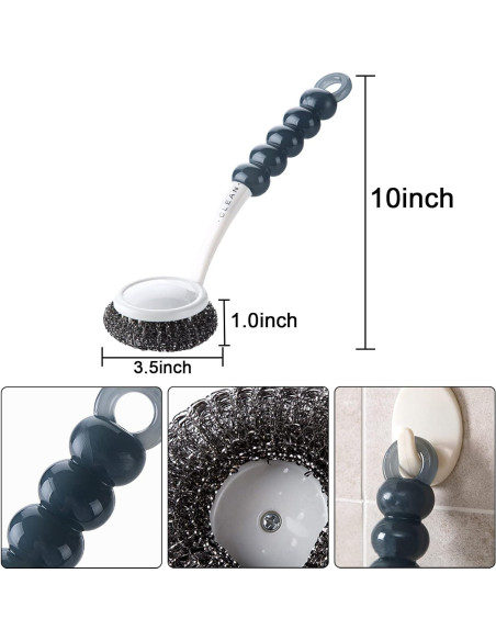 Esponja de Acero Inoxidable MUUBOOX con Mango Antideslizante