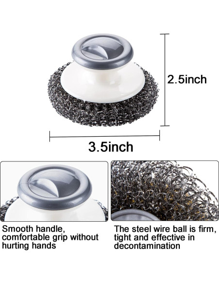 Esponja de Acero Inoxidable MUUBOOX con Mango Antideslizante