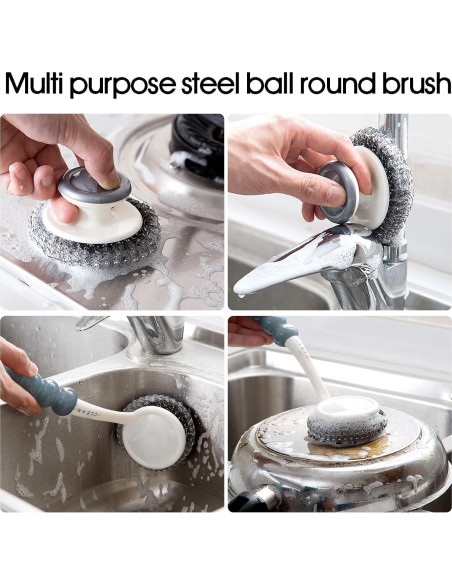 Esponja de Acero Inoxidable MUUBOOX con Mango Antideslizante