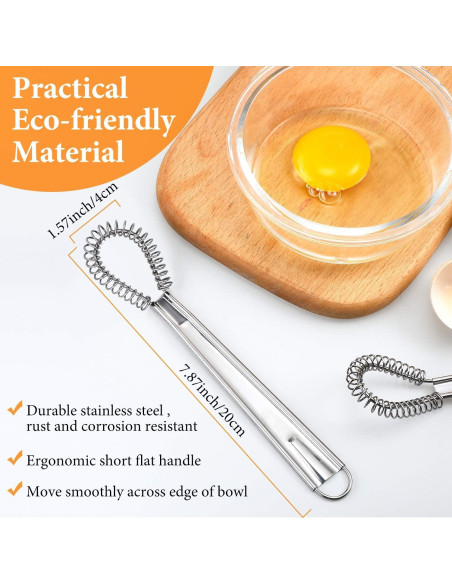 Juego de 4 Batidores de Huevos Boao de Acero Inoxidable