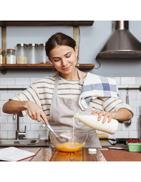 Juego de 4 Batidores de Huevos Boao de Acero Inoxidable