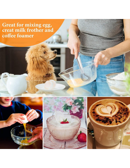 Juego de 4 Batidores de Huevos Boao de Acero Inoxidable