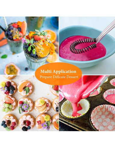 Juego de 4 Batidores de Huevos Boao de Acero Inoxidable