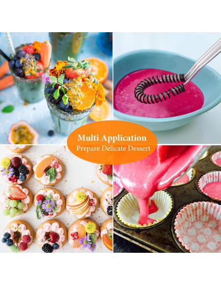 Juego de 4 Batidores de Huevos Boao de Acero Inoxidable