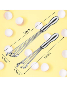 Juego de 2 batidores de acero inoxidable Patelai 30 y 25 cm 2