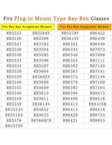Almohadillas nasales 16mm HiCycle2 para gafas RB6335