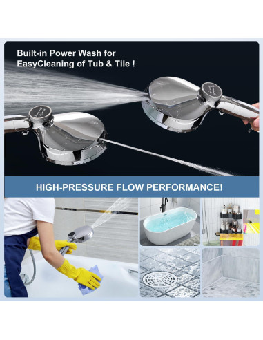 Cabezal de Ducha Filtrado POCALAND 10 Modos Alta Presión