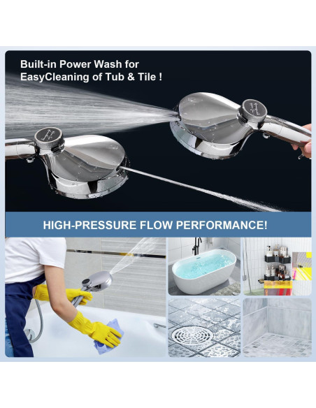 Cabezal de Ducha Filtrado POCALAND 10 Modos Alta Presión