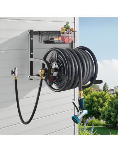 Carrete de Manguera de Jardín VEVOR 125 pies Montado en Pared
