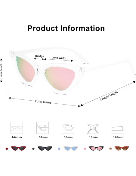 Gafas de Sol Sojos SJ2044 Ojo de Gato UV400 Mujeres