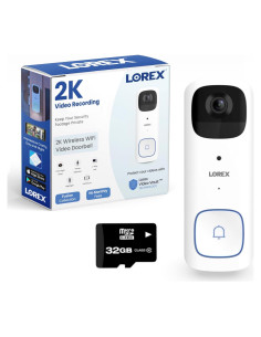 Cámara timbre video WiFi Lorex 2K inalámbrica con visión nocturna