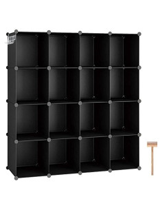 Organizador de Almacenamiento en Cubos C&AHOME 16 Unidades Negro