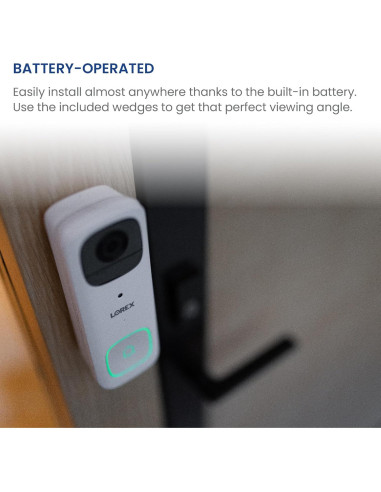 Cámara timbre video WiFi Lorex 2K inalámbrica con visión nocturna