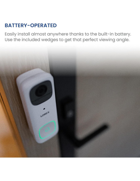 Cámara timbre video WiFi Lorex 2K inalámbrica con visión nocturna