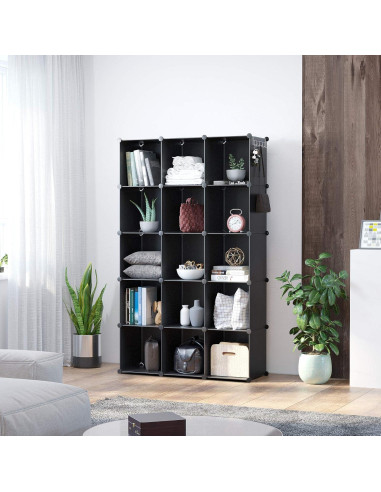 Organizador de Almacenamiento en Cubos C&AHOME 16 Unidades Negro