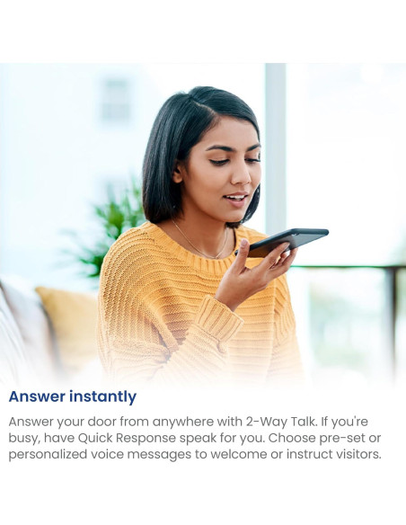 Cámara timbre video WiFi Lorex 2K inalámbrica con visión nocturna
