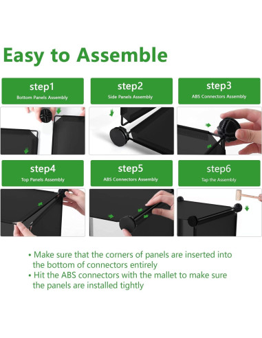 Organizador de Almacenamiento en Cubos C&AHOME 16 Unidades Negro