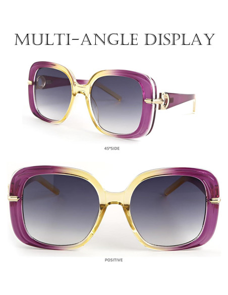 Gafas de sol cuadradas UV400 para hombres y mujeres - Vintage Gafas de sol cuadradas UV400 para hombres y mujeres - Vintage