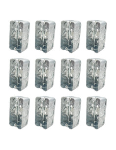 12 Cajas Eléctricas Metálicas 4x10 cm Qlvily 10 Salidas
