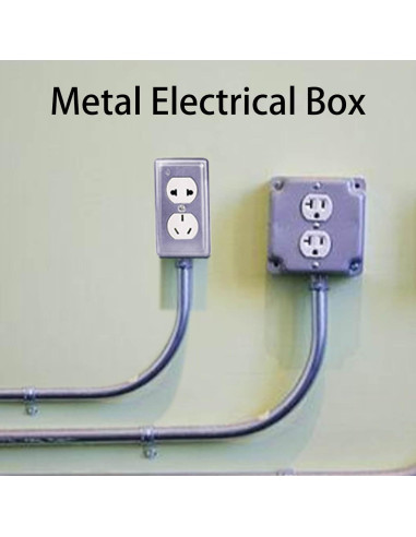 12 Cajas Eléctricas Metálicas 4x10 cm Qlvily 10 Salidas